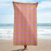 Modern Monochrome Premium Bath Towel - Front View